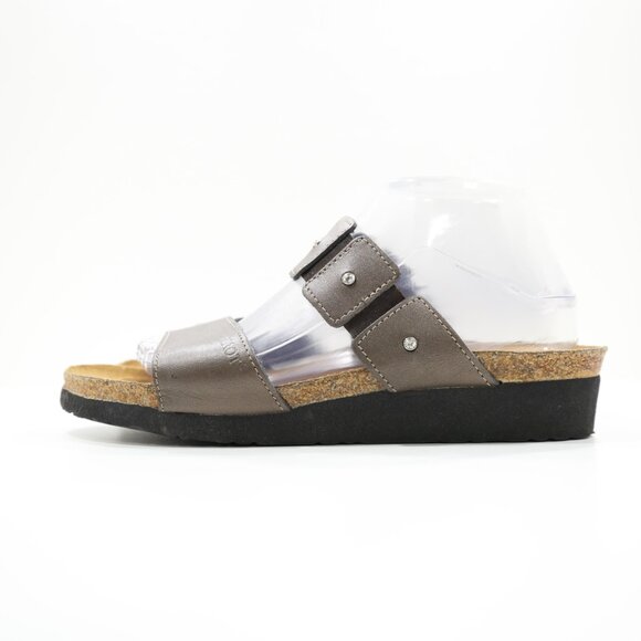 Naot Ashley Brown Metallic Leather Lightweight Footbed Sandals - 10/EU 41 - Picture 1 of 7